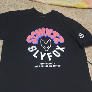 Black Short Sleeve Tee with Graphic Design